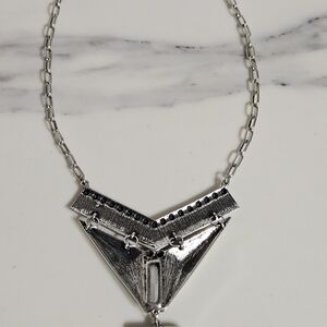 Chic Silver Statement Necklace